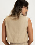 BLUSA CORTA CARGO BEIGE